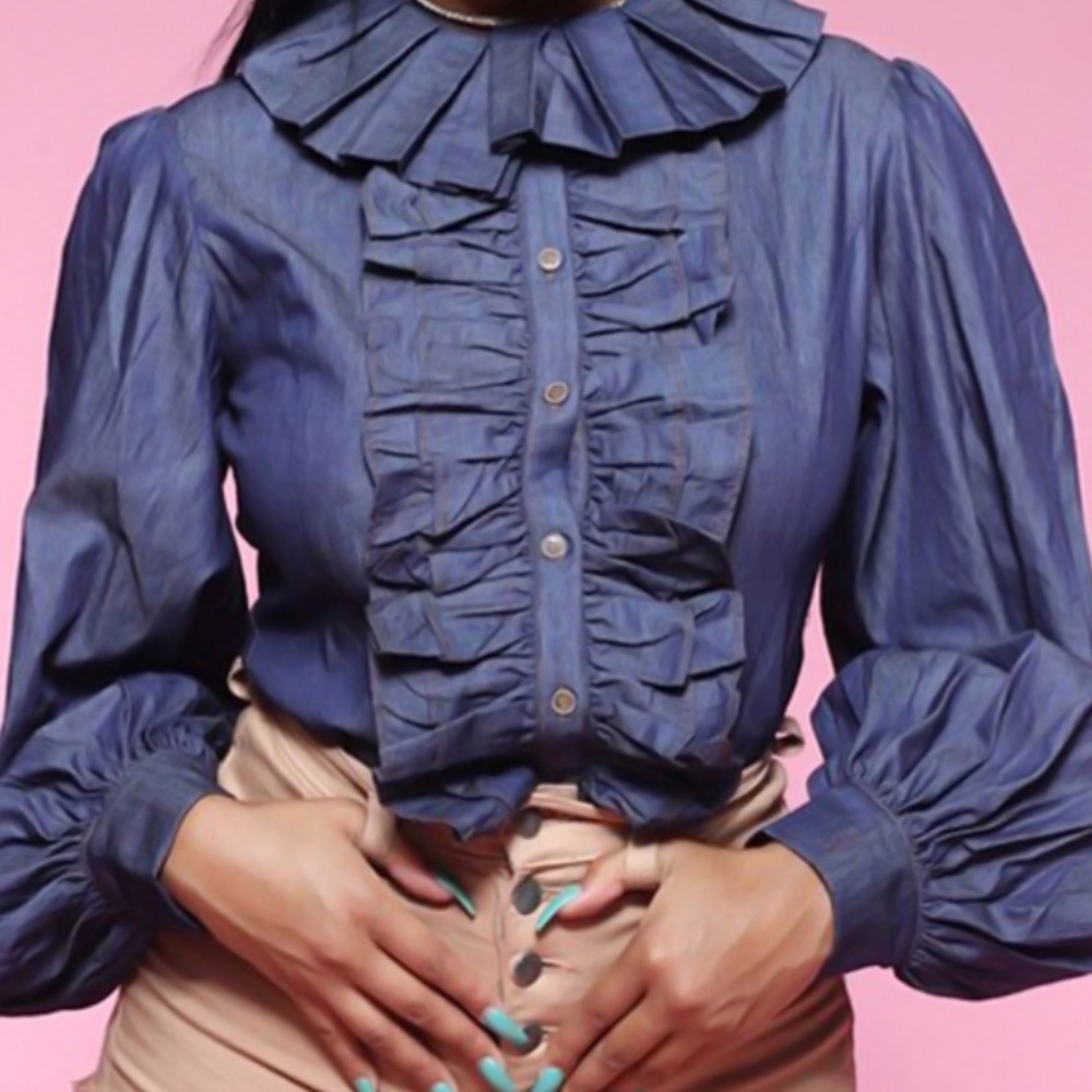 Denim blouse size XL
